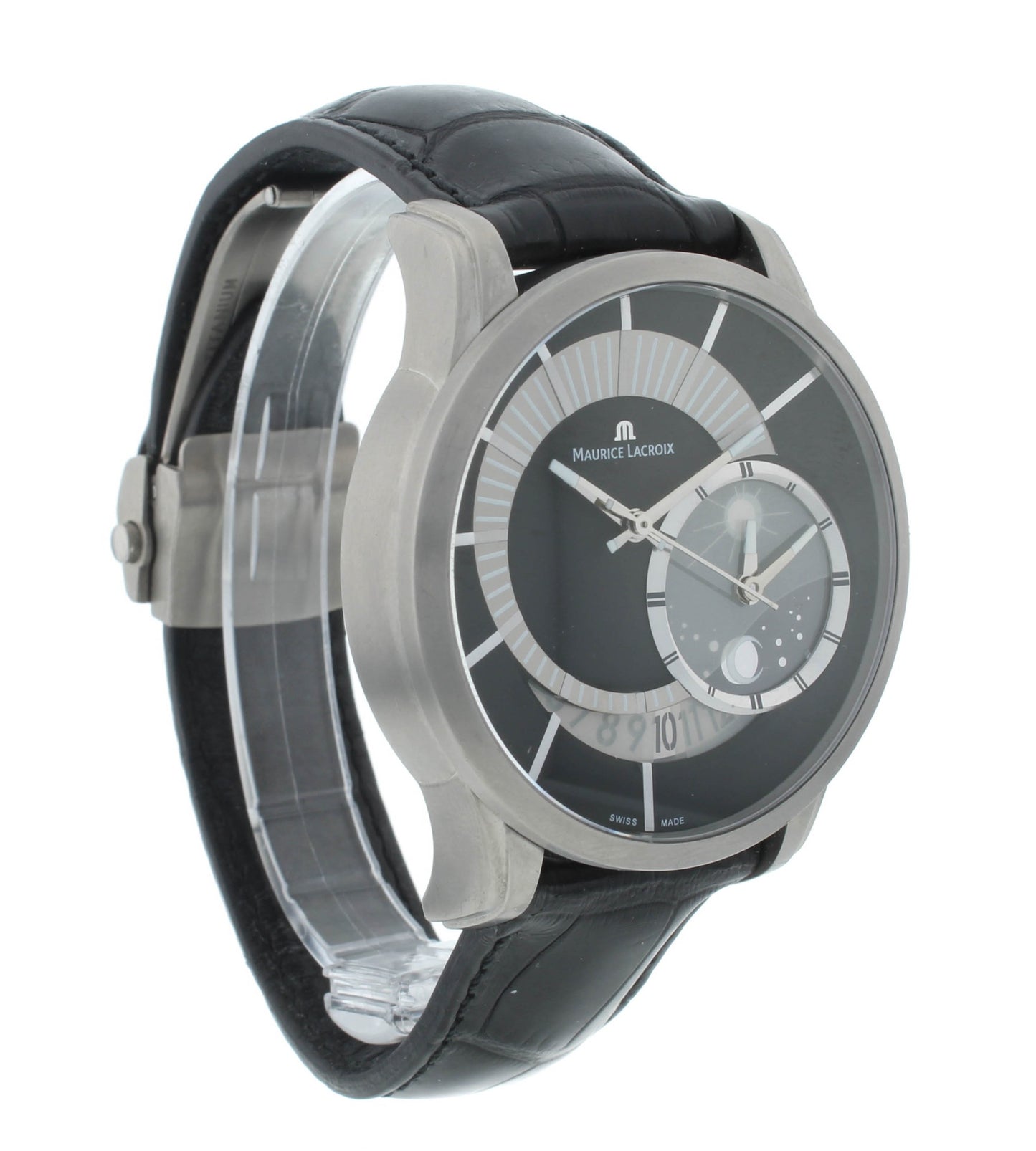 Maurice Lacroix Pontos Décentrée Titanium GMT 45mm Auto Men's Watch PT6108/2