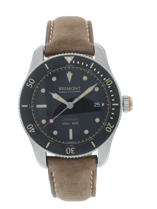 Bremont Supermarine S301 Black Dial 40mm Automatic Men’s Watch S301-BK-R-S