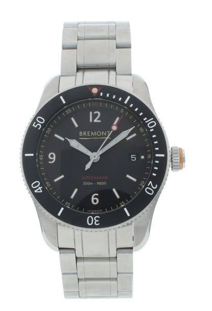 Bremont Supermarine S300 Steel Bracelet 40mm Automatic Men’s Watch S300-BK-R-S
