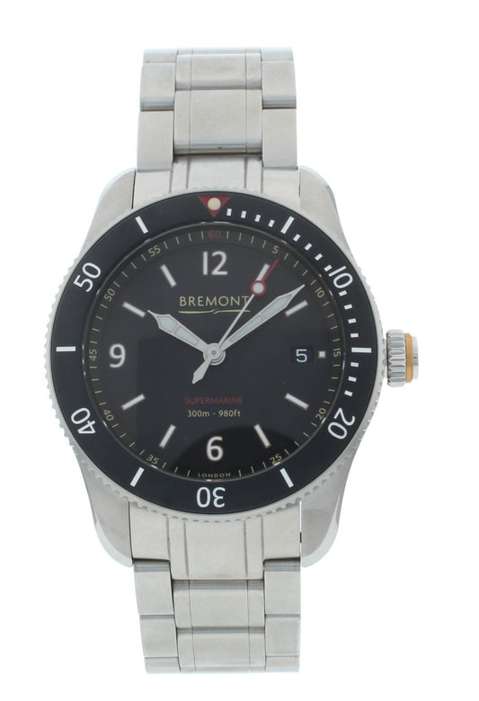 Bremont Supermarine S300 Steel Bracelet 40mm Automatic Men’s Watch S300-BK-R-S