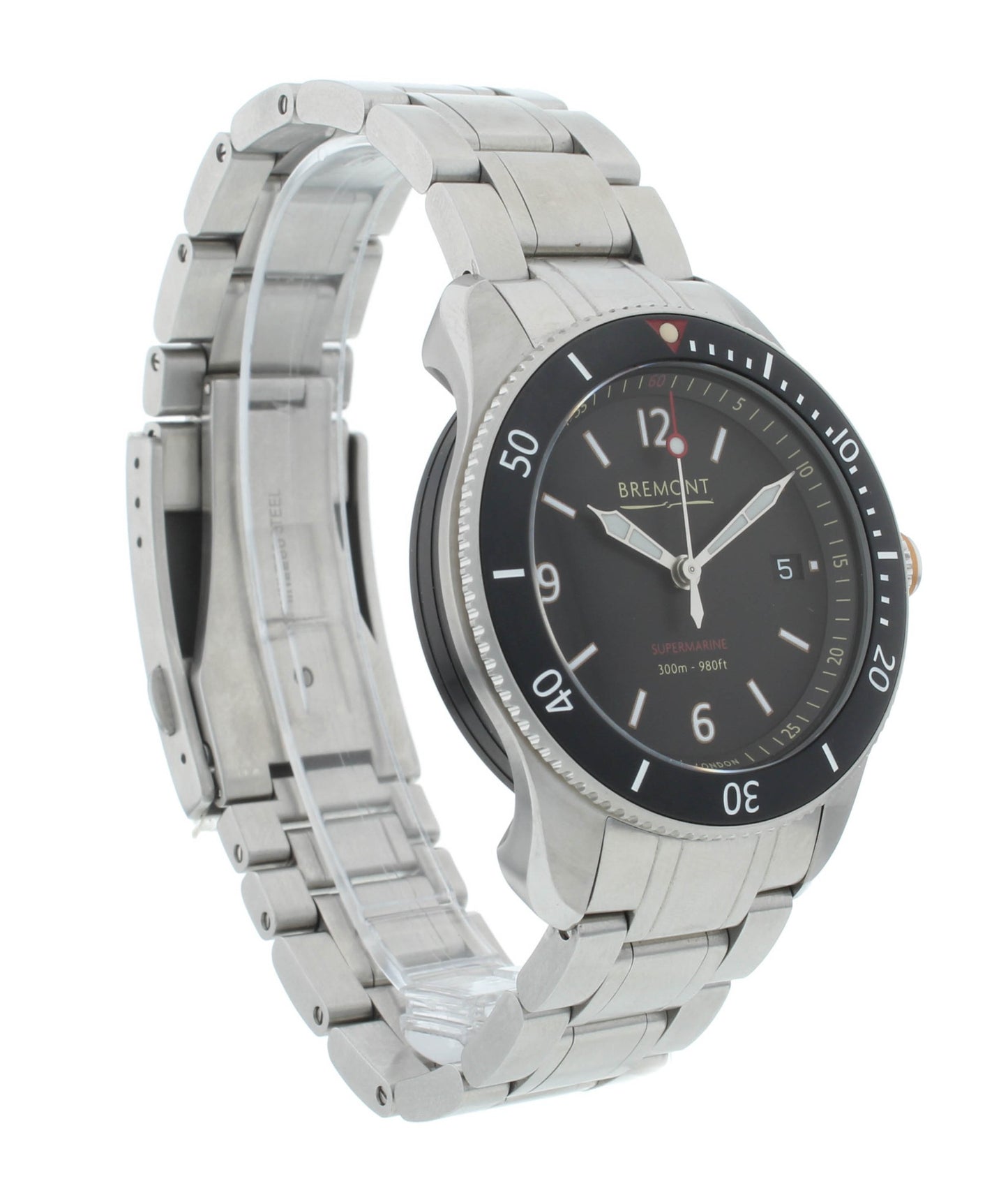Bremont Supermarine S300 Steel Bracelet 40mm Automatic Men’s Watch S300-BK-R-S