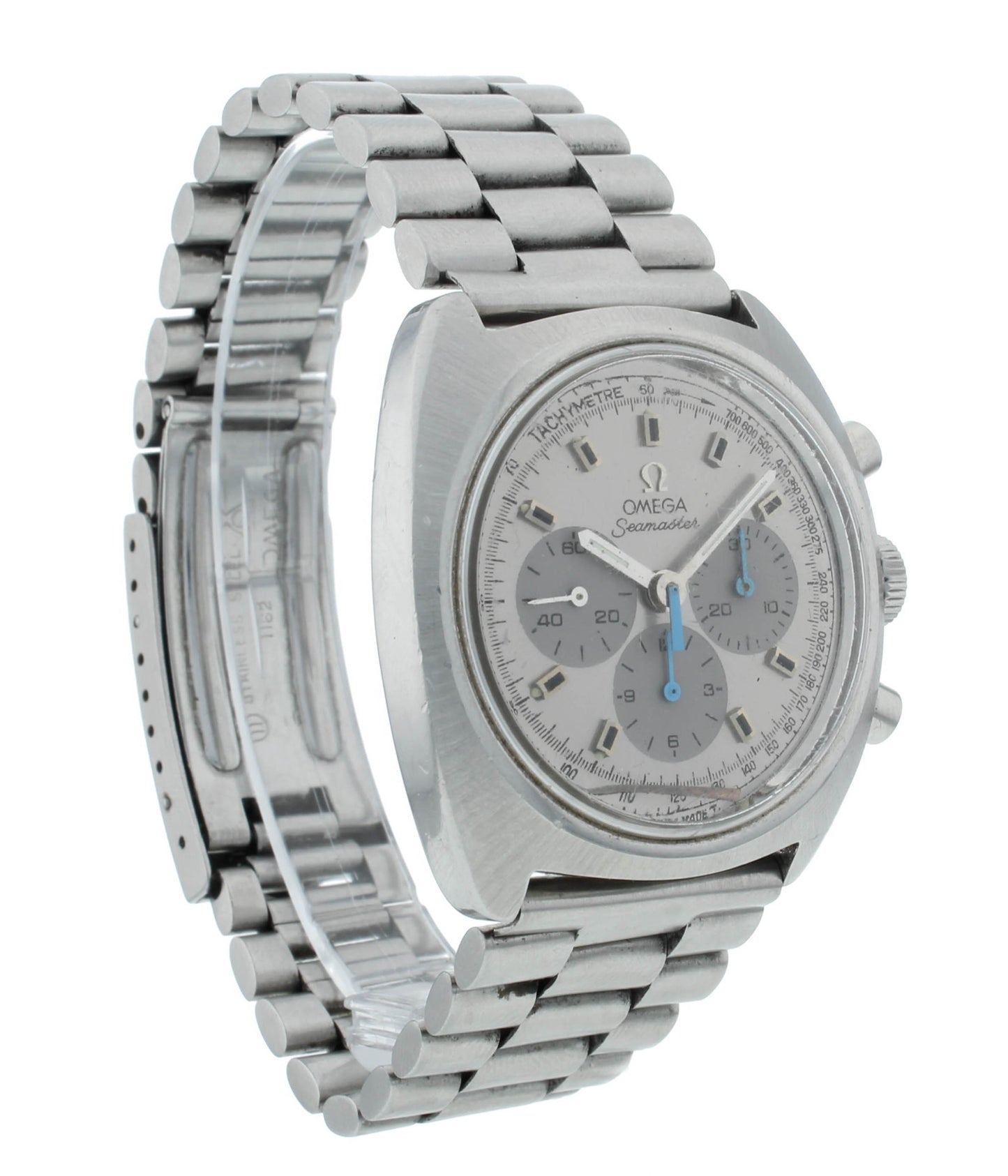 Omega Seamaster Chronograph Vintage 38mm Manual Silver Dial Men's Watch 145.029