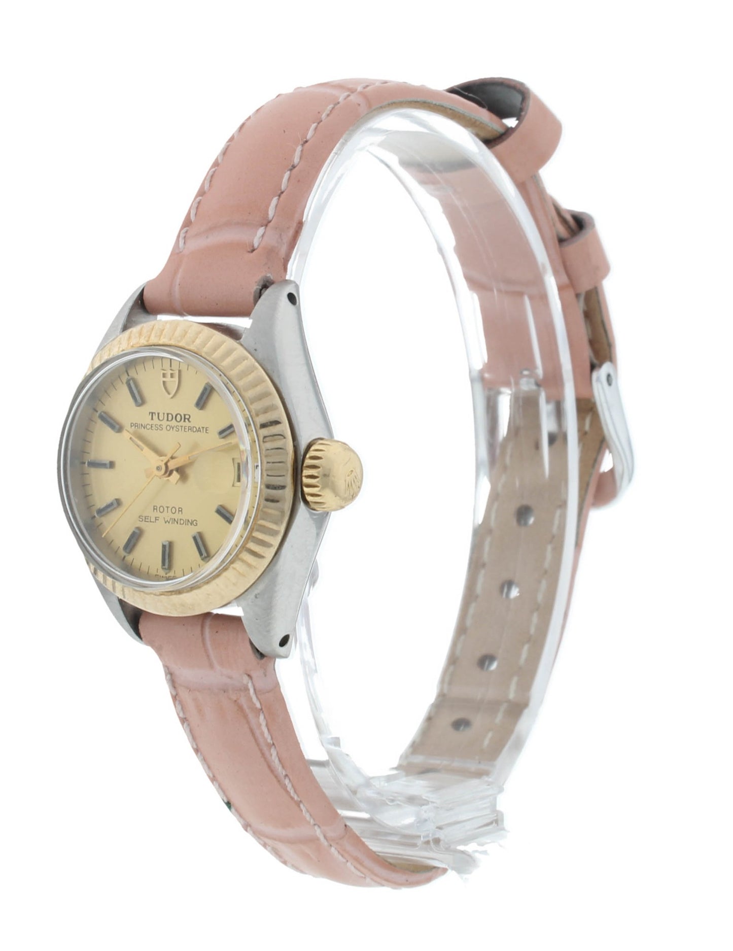 Tudor Princess Oysterdate 23mm Vintage Champagne Dial Steel Ladies Watch