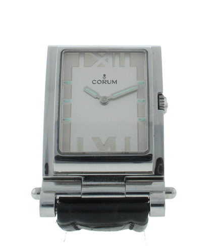 Corum Tabogan Tank Style Beige Dial Rectangle 24mm Quartz Ladies Watch 64.151.20