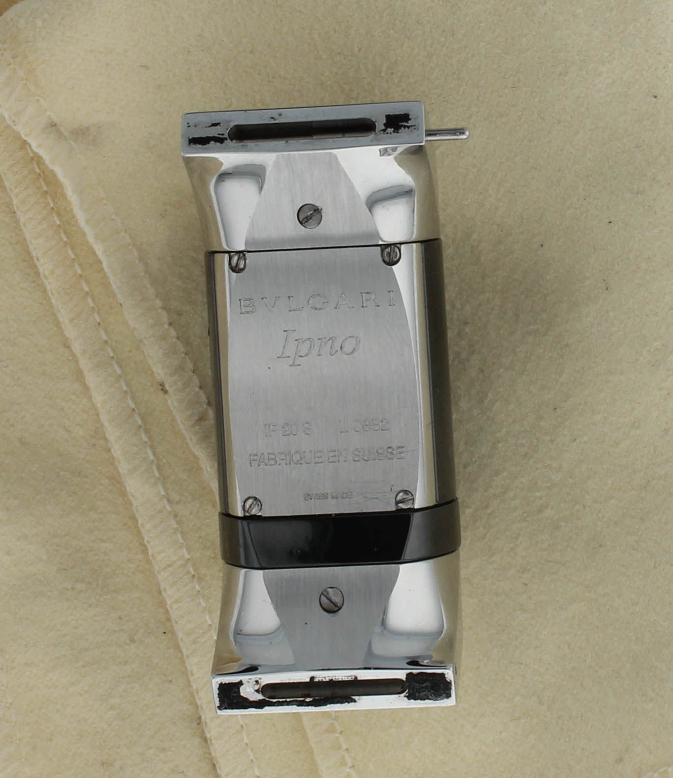 Bvlgari Ipno 20x49mm Quartz Digital Steel & Ceramic Ladies Watch Head Only IP20S