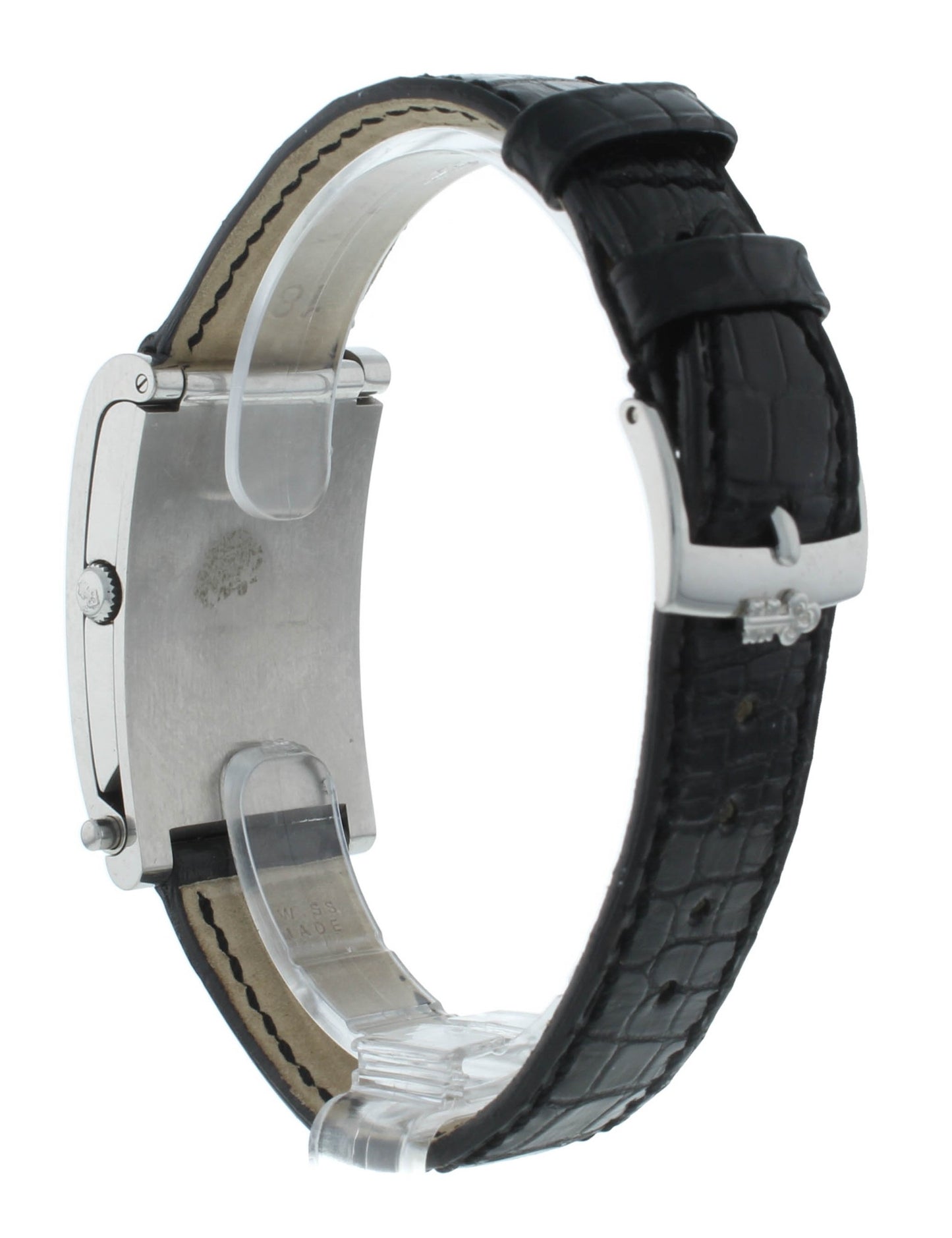 Corum Tabogan Tank Style Black Dial Rectangle 24mm Quartz Ladies Watch 64.151.20