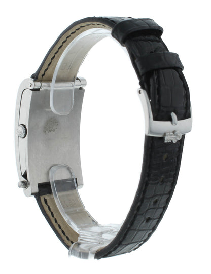 Corum Tabogan Tank Style Black Dial Rectangle 24mm Quartz Ladies Watch 64.151.20