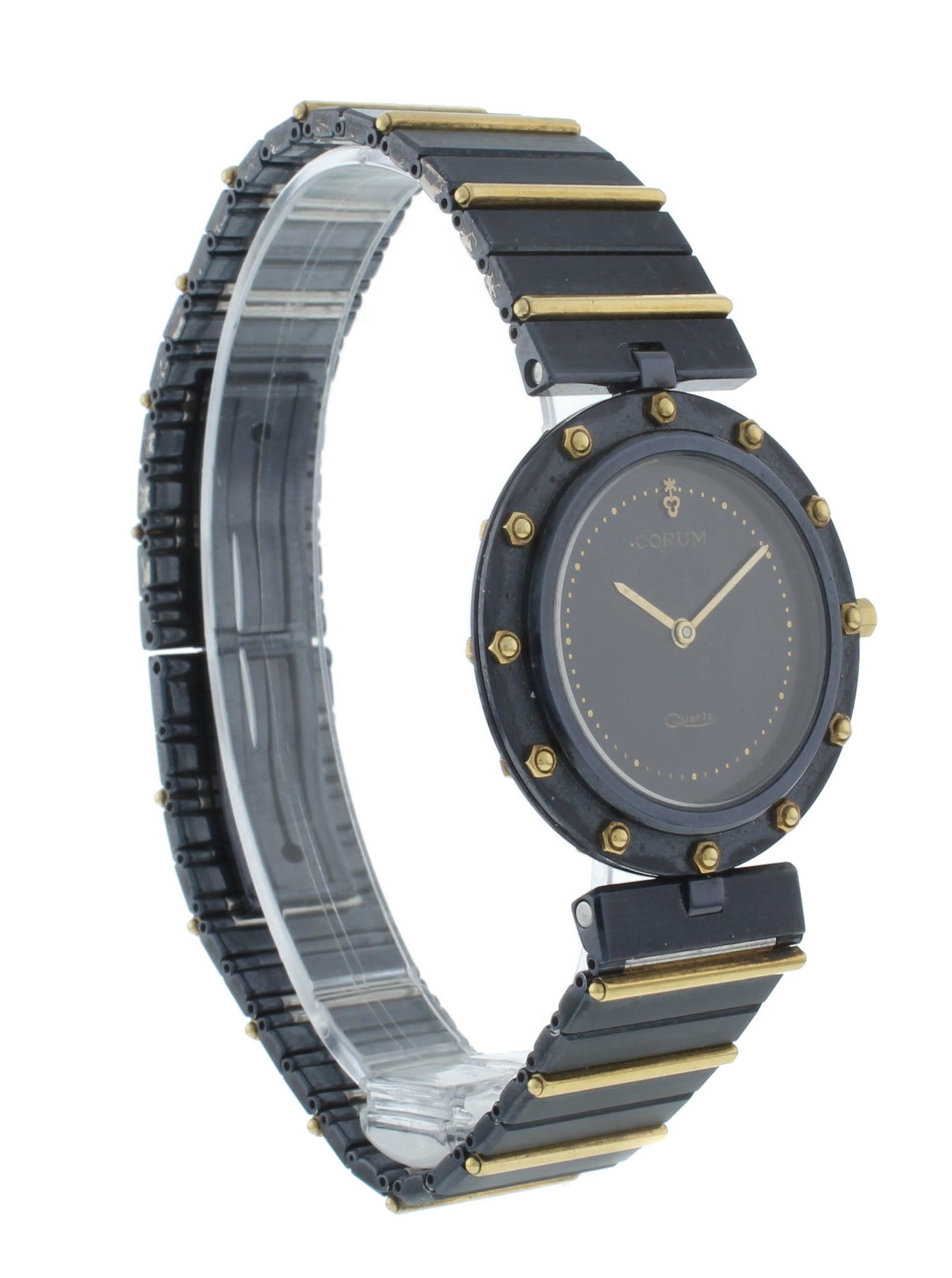 Corum Clipper Club 32mm Quartz Steel & 18k Yellow Gold Ladies Watch 934.25.31V36