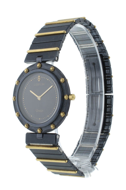 Corum Clipper Club 32mm Quartz Steel & 18k Yellow Gold Ladies Watch 934.25.31V36