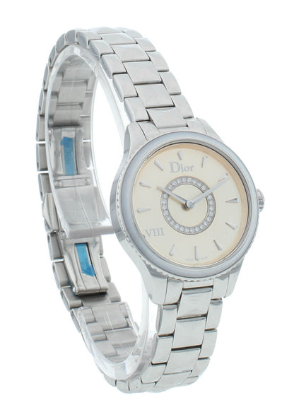 Dior Montaigne 25mm Pink Dial Diamond Dial Quartz Ladies Watch CD151111M002