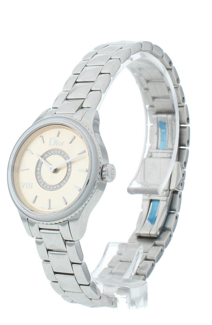Dior Montaigne 25mm Pink Dial Diamond Dial Quartz Ladies Watch CD151111M002