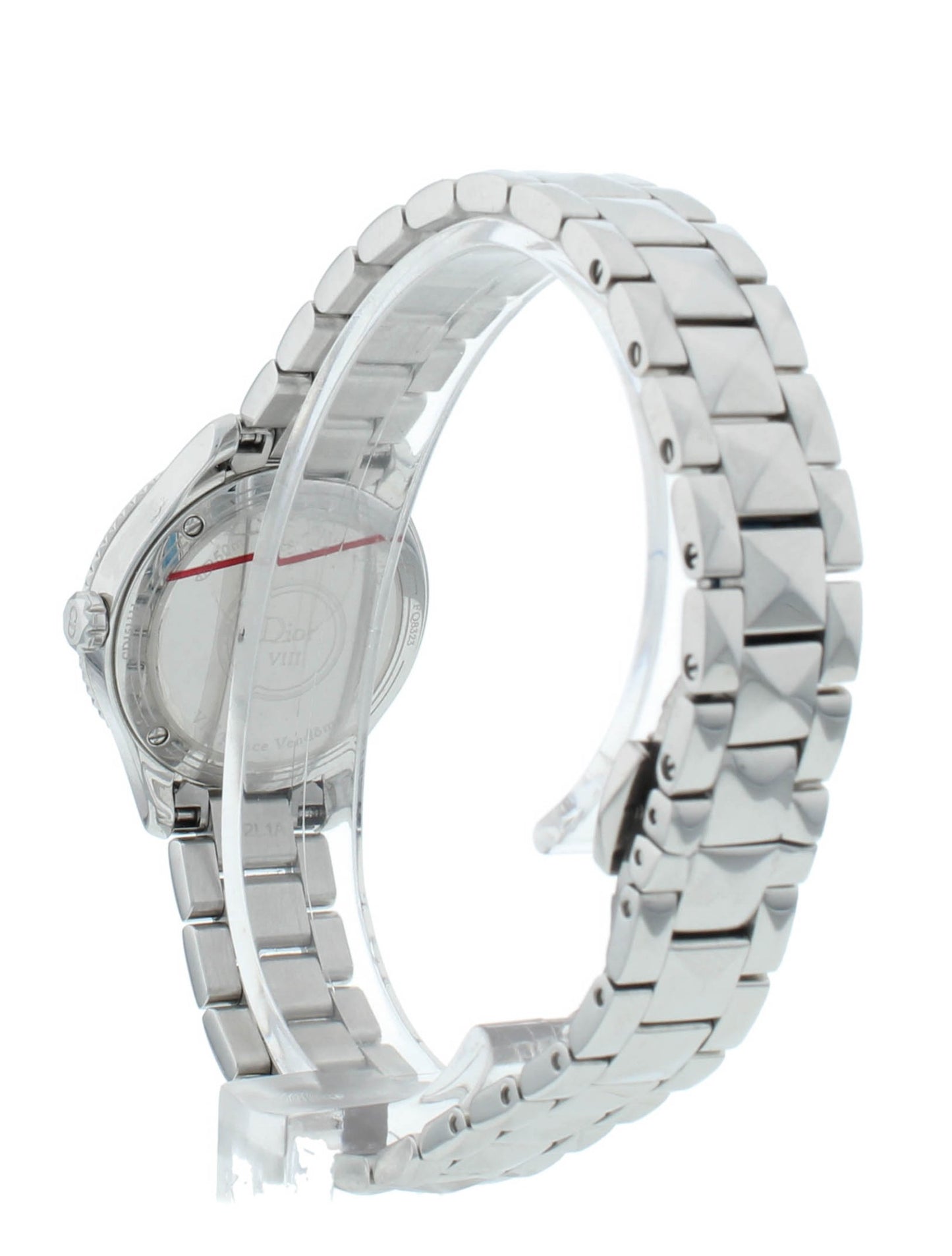 Dior Montaigne 25mm Pink Dial Diamond Dial Quartz Ladies Watch CD151111M002