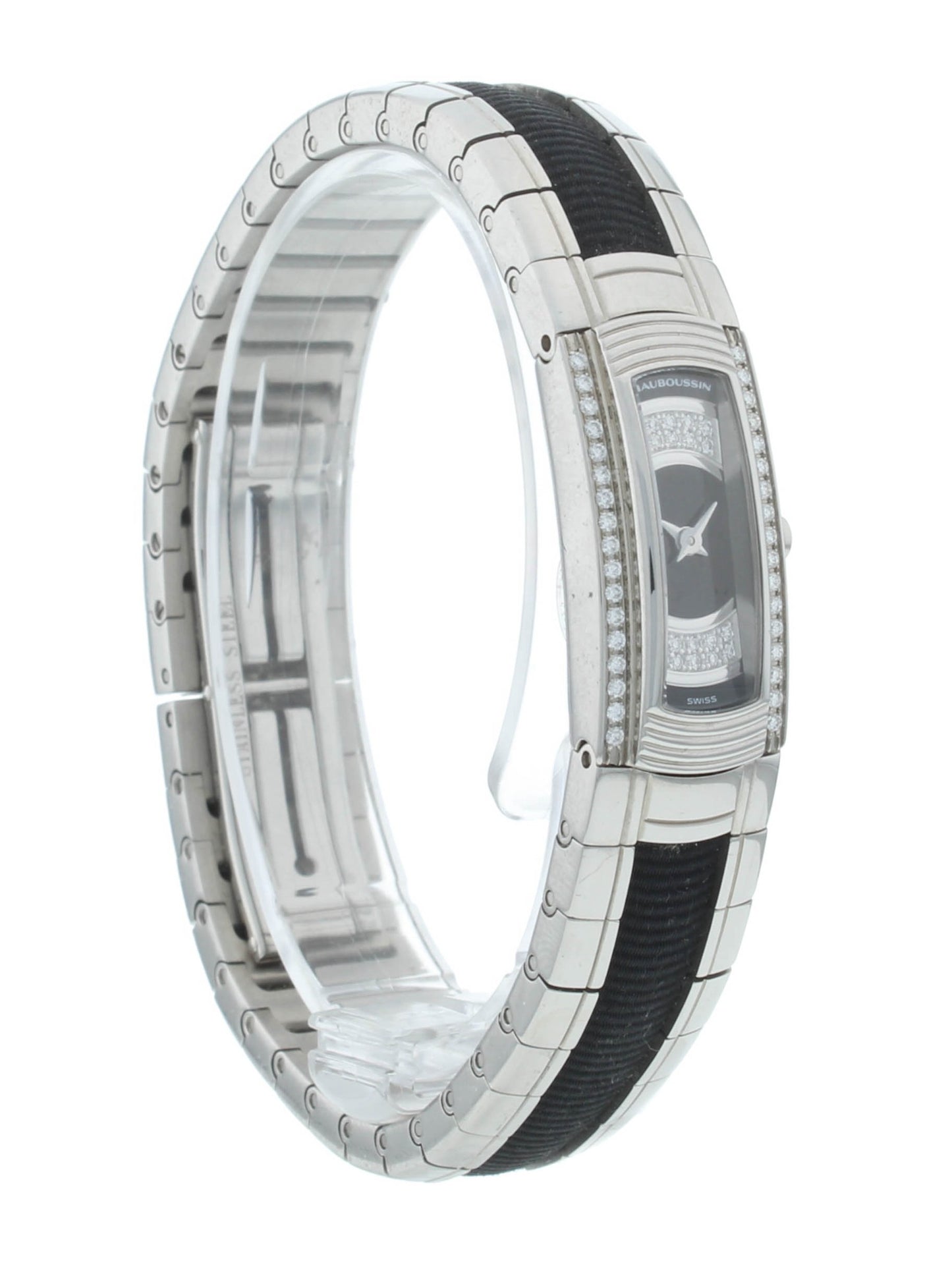 Mauboussin Paris Two-Tone Ladies Black Diamond Dial 13mm Quartz Ladies Watch