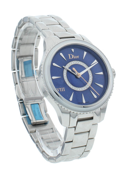 Dior Montaigne 32mm Blue Diamond Dial Quartz Ladies Watch CD152110M005