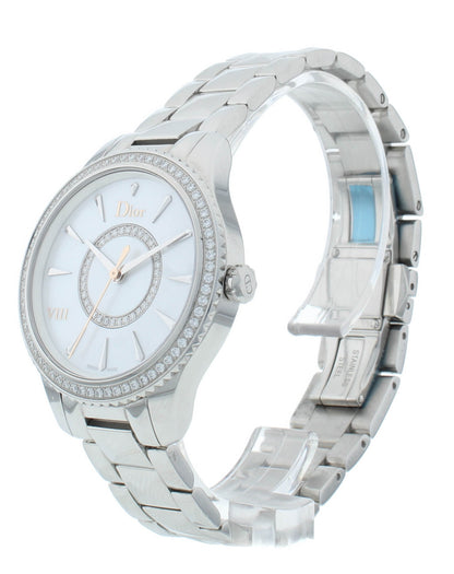 Dior Montaigne 32mm MOP Diamond Dial & Bezel Quartz Ladies Watch CD152111M001
