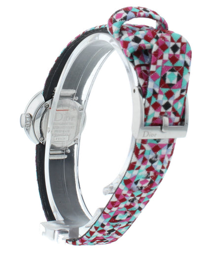 Dior La D De 19mm Pink Dial Diamond Bezel Quartz Ladies Watch CD040110A026