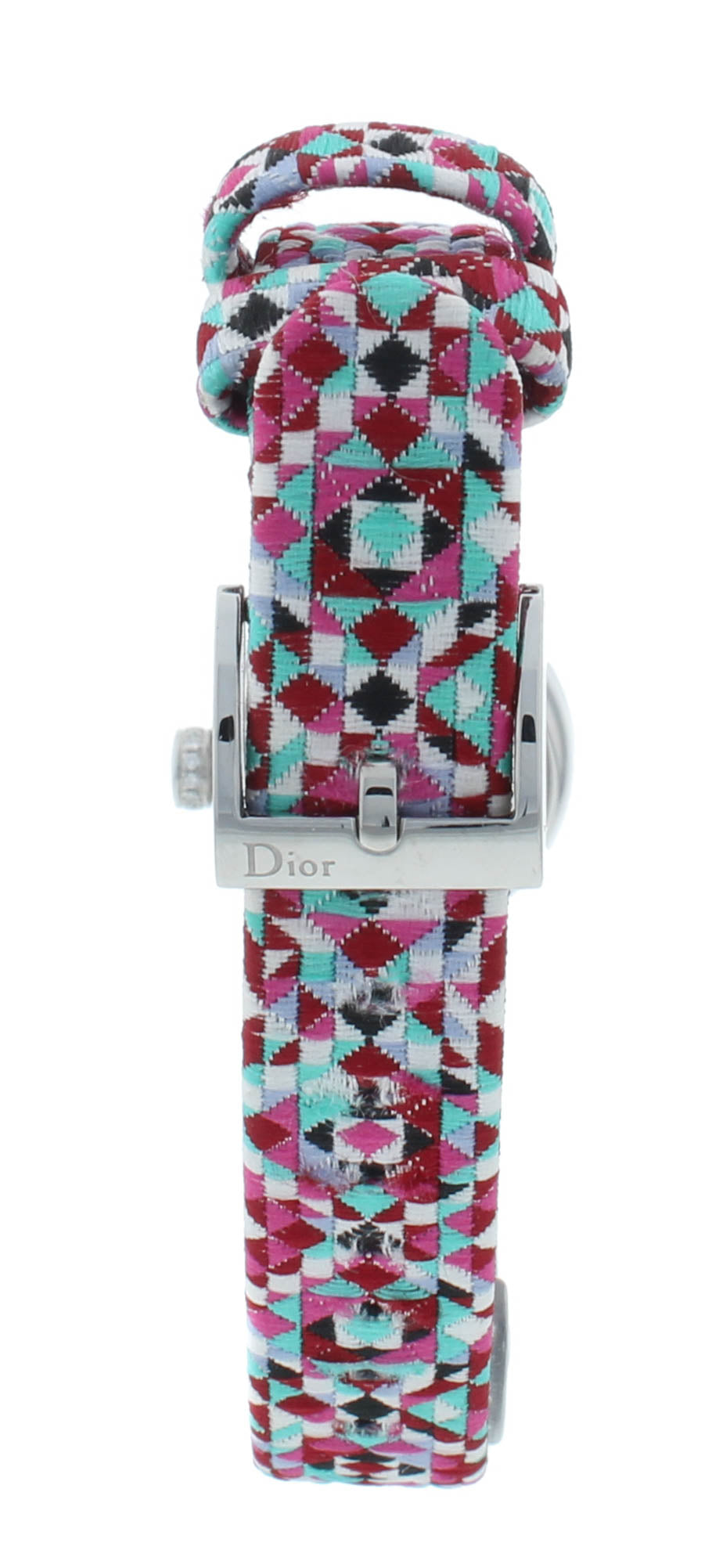 Dior La D De 19mm Pink Dial Diamond Bezel Quartz Ladies Watch CD040110A026
