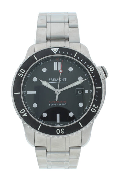 Bremont Supermarine S500 Stainless Steel 43mm Auto Men’s Watch S500-BK-2018-B