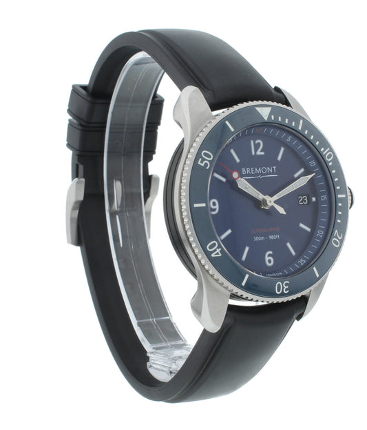 Bremont Supermarine S300 Rubber Strap 40mm Automatic Men’s Watch S300-BL-R-S