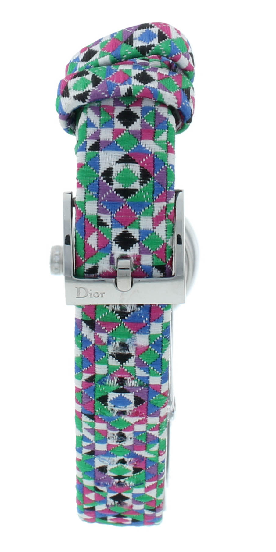 Dior La D De 19mm Green MOP Dial Diamond Bezel Quartz Ladies Watch CD040110A027