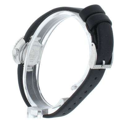 Dior La D De 19mm MOP Dial Black Satin Strap Quartz Ladies Watch CD040112A001