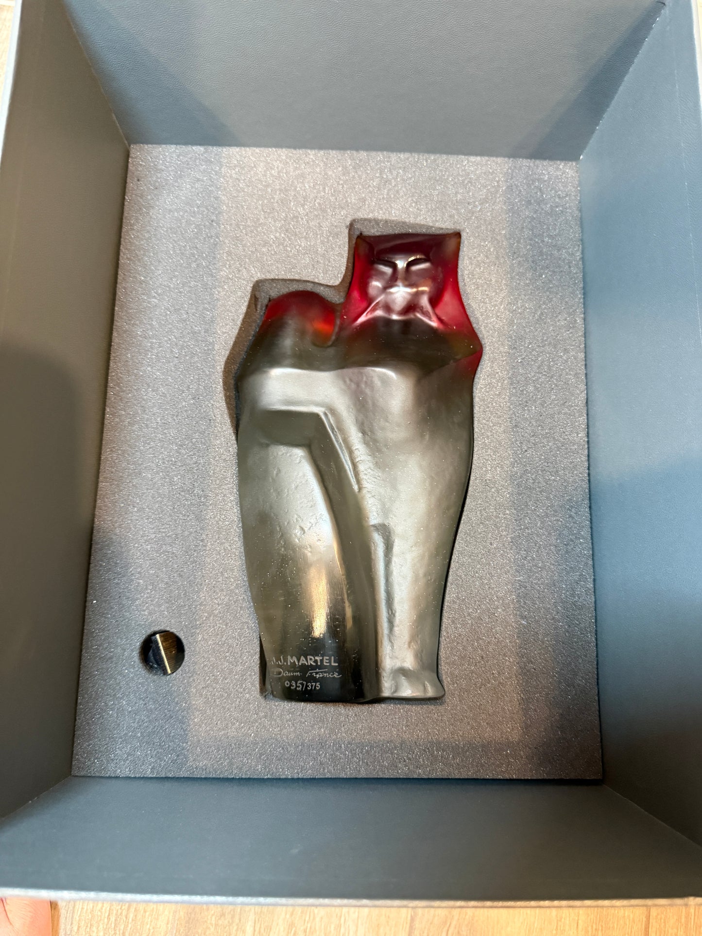 Daum France Love Cats Crystal Sculpture Signed Pâte de Verre Figurine 03780