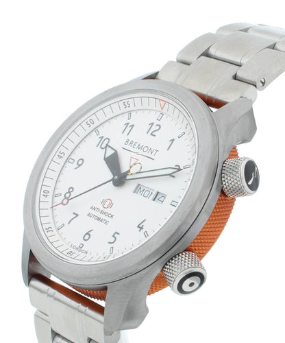 Bremont Martin Baker II White Dial Orange Barrel 43mm Men’s Watch MBII-WH-OR-B