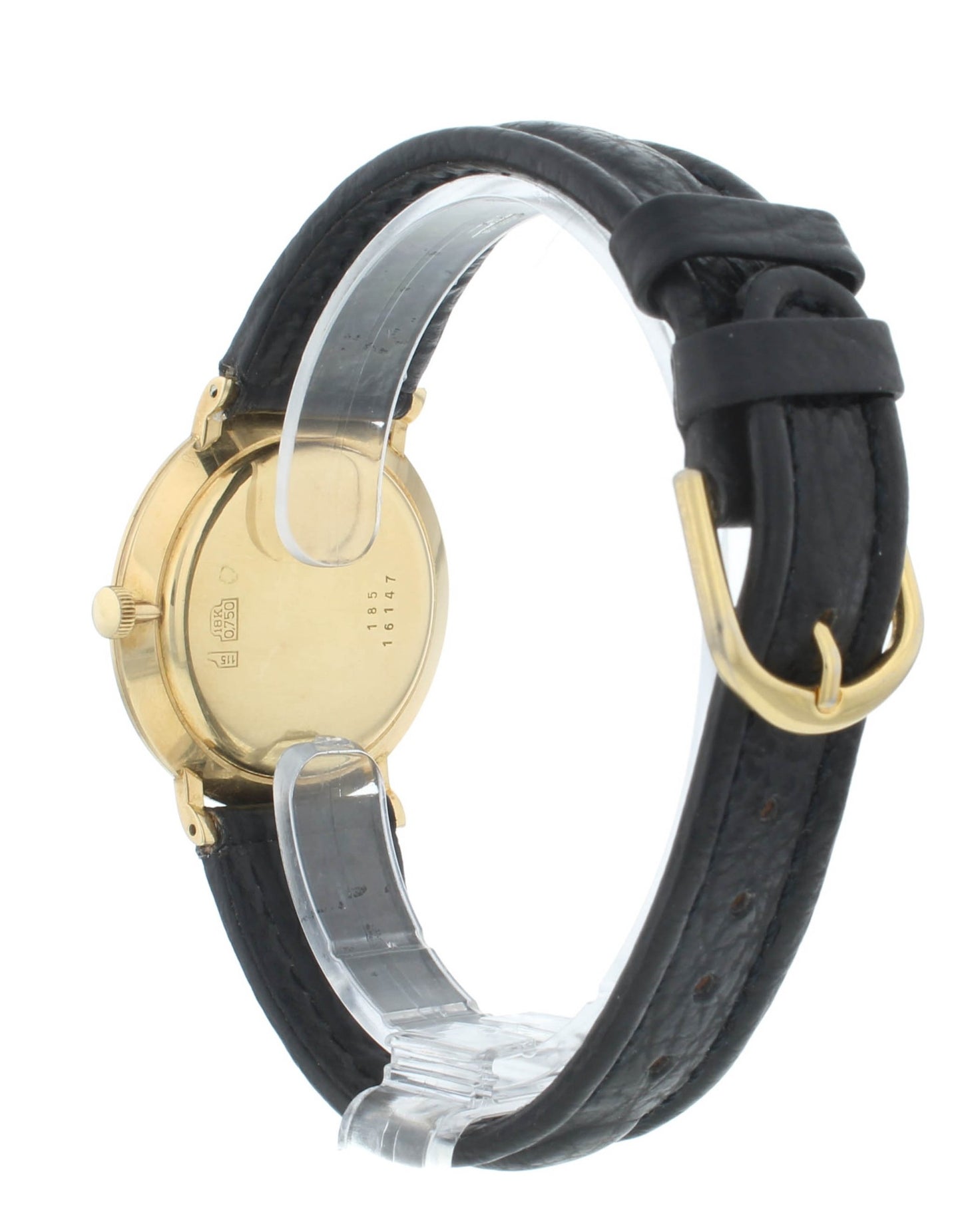 Louis Leuba Incabloc 33mm 18k Yellow Gold Silver Dial Manual Vintage Men's Watch