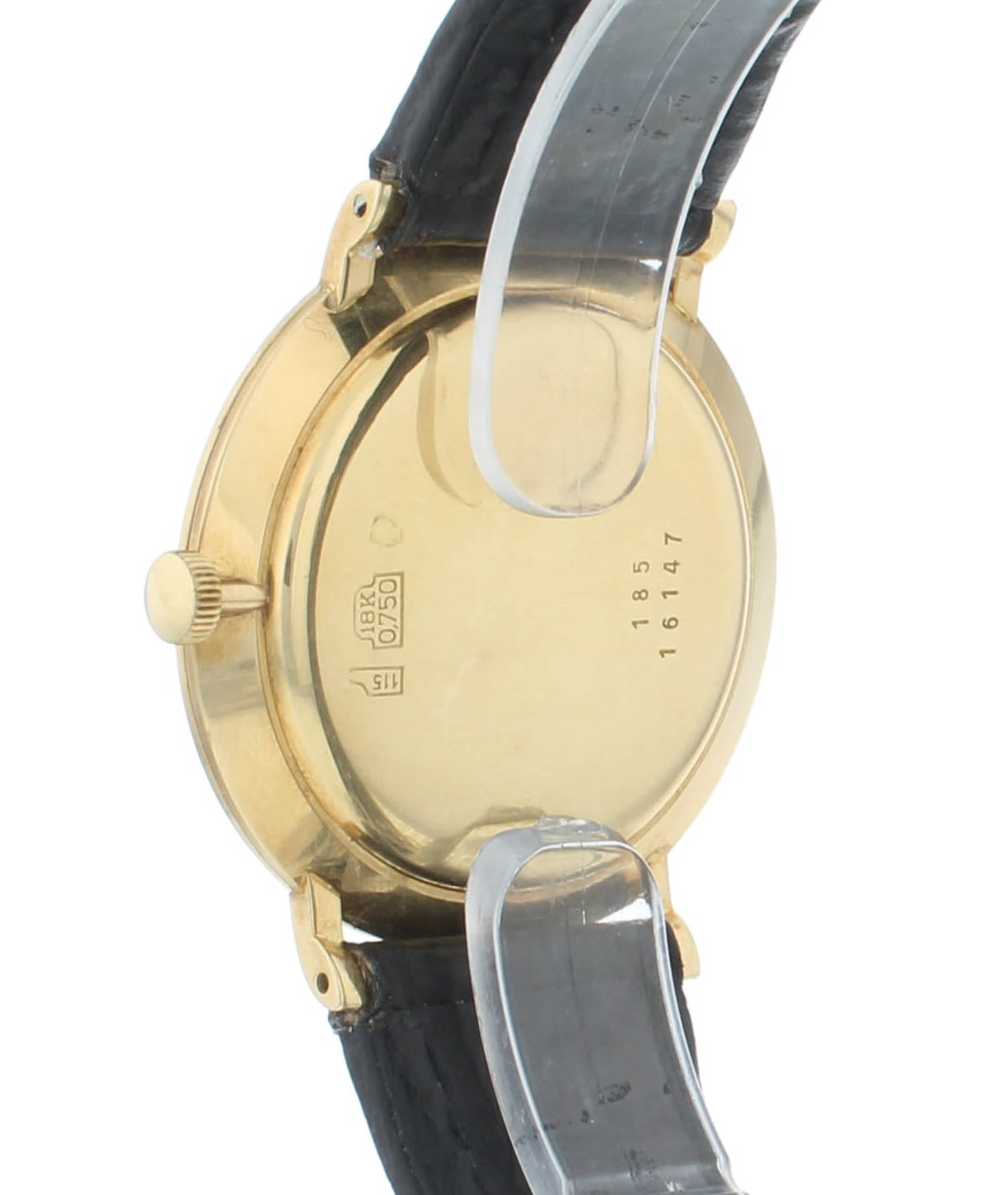 Louis Leuba Incabloc 33mm 18k Yellow Gold Silver Dial Manual Vintage Men's Watch