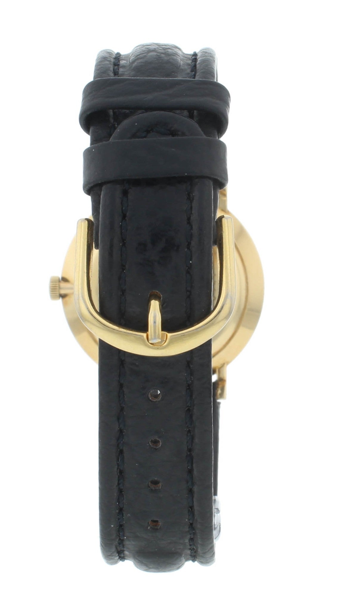 Louis Leuba Incabloc 33mm 18k Yellow Gold Silver Dial Manual Vintage Men's Watch