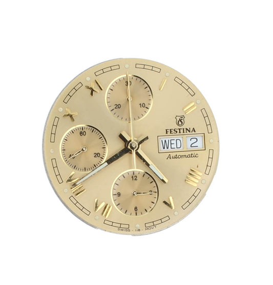 Festina ETA Vajoux 7750 Champagne Dial Working Watch Movement