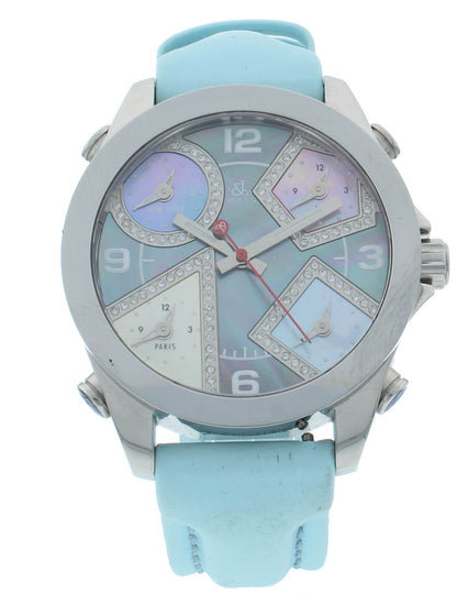 Pre-Owned Jacob & Co. Five Time Zone Blue Strap 40mm Quartz Watch JCM-54PDA