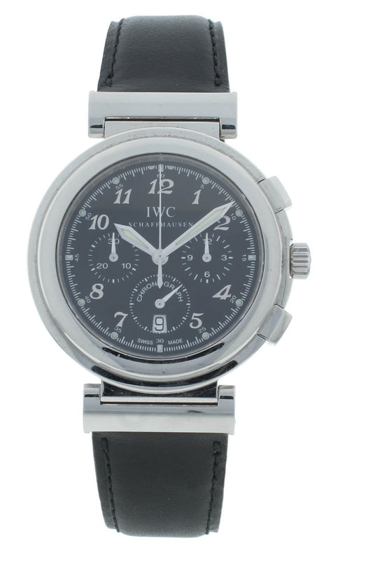 IWC Schaffhausen Da Vinci Chronograph 36.5mm Auto Black Dial Men's Watch 3741