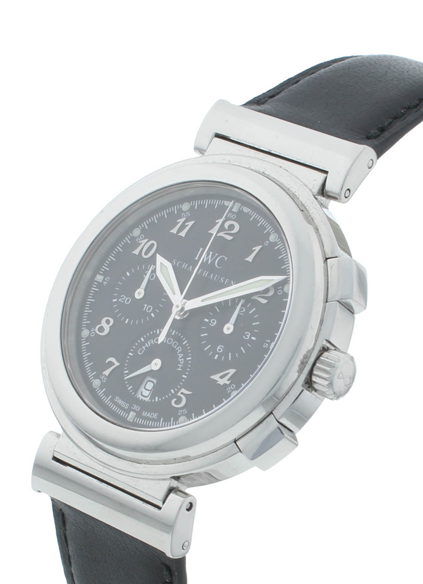 IWC Schaffhausen Da Vinci Chronograph 36.5mm Auto Black Dial Men's Watch 3741