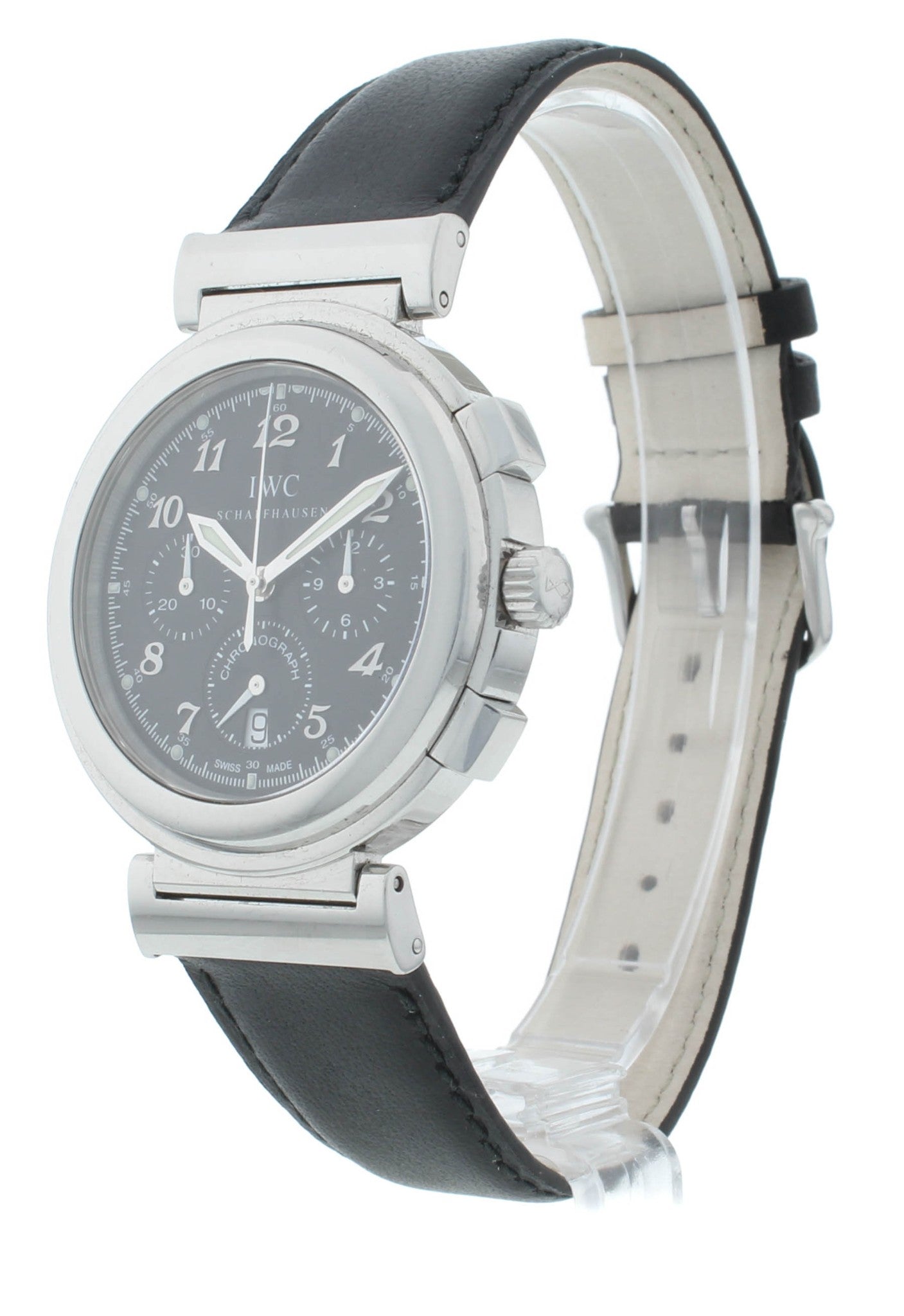 IWC Schaffhausen Da Vinci Chronograph 36.5mm Auto Black Dial Men's Watch 3741