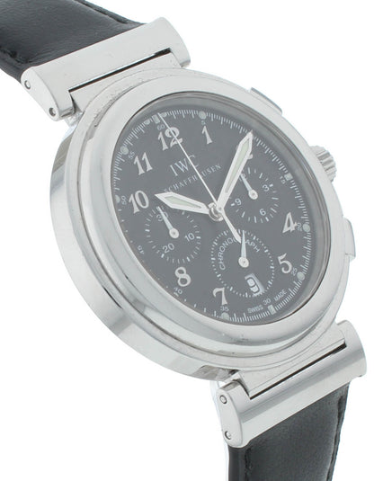 IWC Schaffhausen Da Vinci Chronograph 36.5mm Auto Black Dial Men's Watch 3741