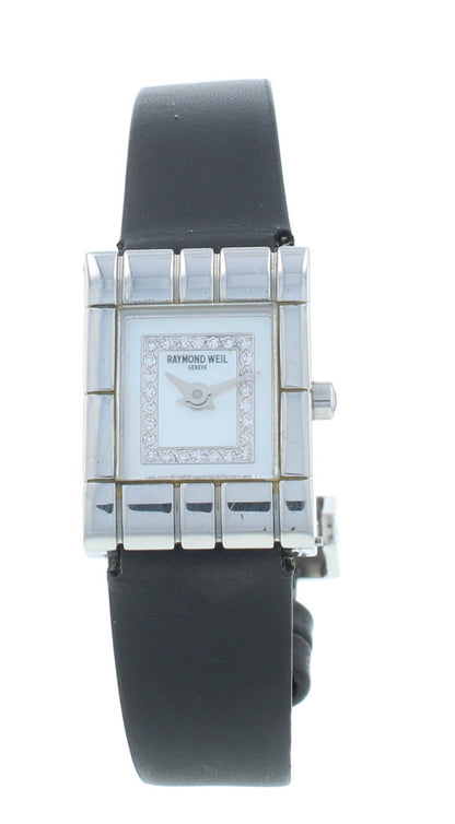 Raymond Weil Tema 17mm White MOP Dial Steel Quartz Ladies Watch 5896-STC1