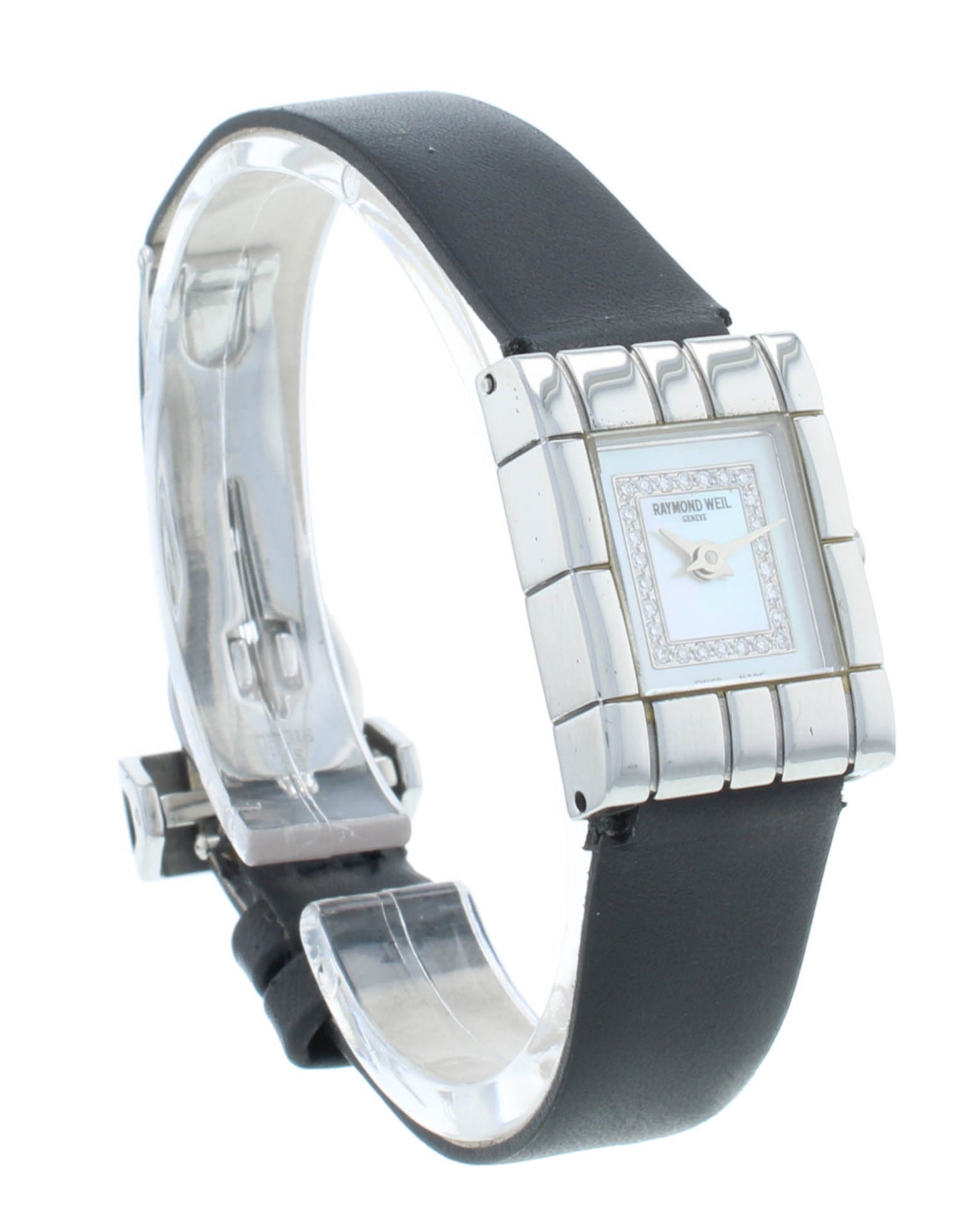 Raymond Weil Tema 17mm White MOP Dial Steel Quartz Ladies Watch 5896-STC1