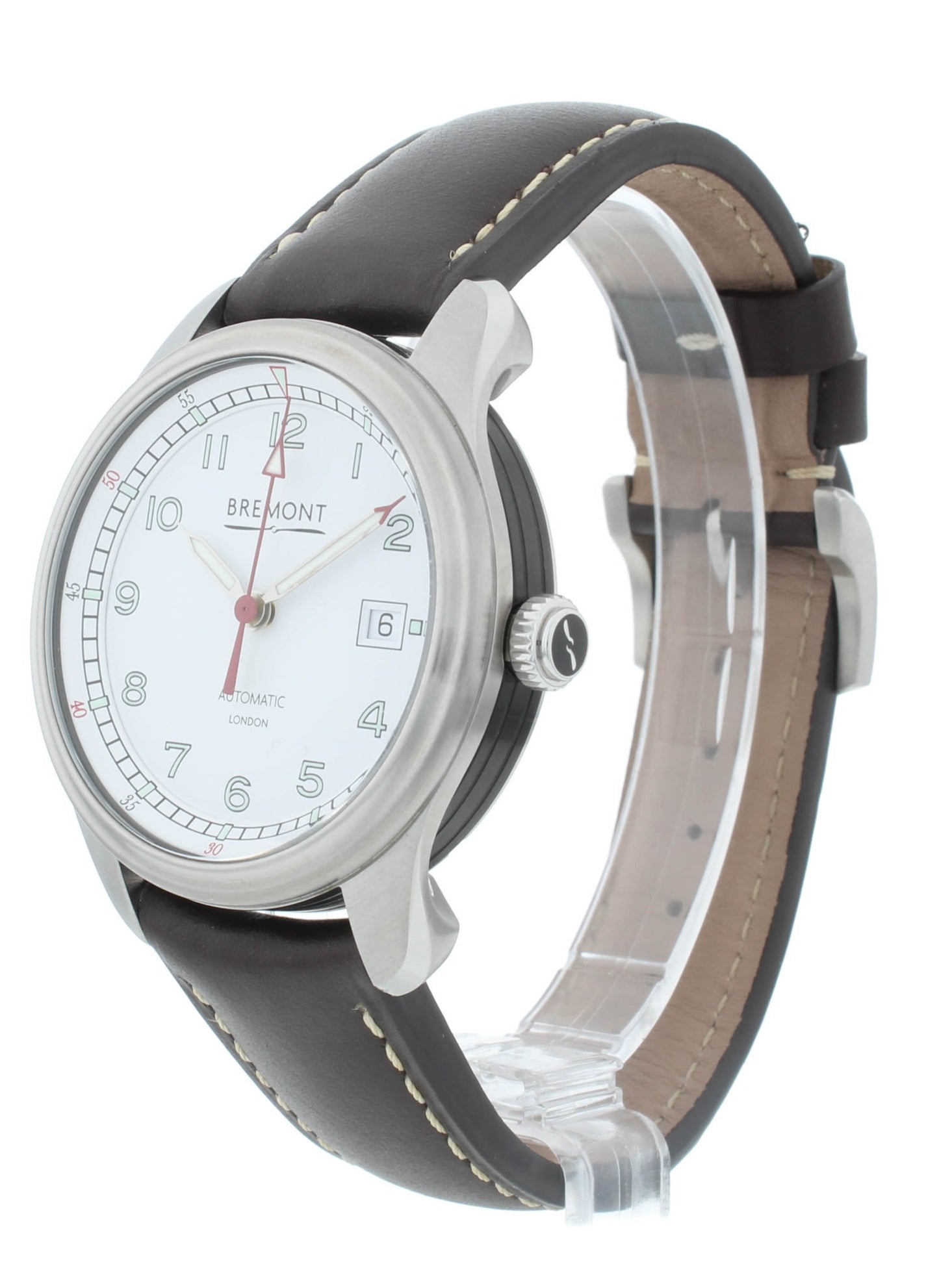 Bremont Airco Mach 1 Brown Strap 40mm Automatic Men’s Watch AIRCO-M1-WH-R-S