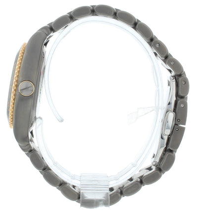 Ebel X-1 Gray Dial Steel & 18k Rose Gold 34mm Quartz Ladies Watch 1216117