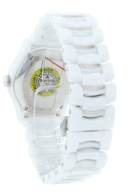 Ebel X-1 Silver Dial White Ceramic 34mm Quartz Ladies Watch 1216129