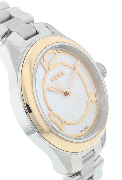 Ebel Onde Quartz 36mm White MOP Dial 18k Rose Gold & Steel Ladies Watch 1213104