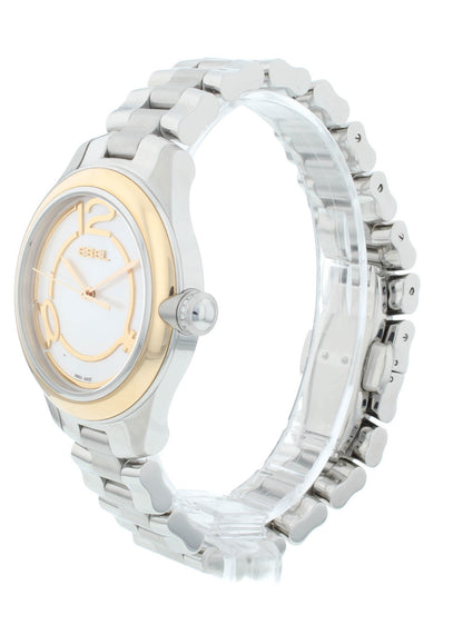 Ebel Onde Quartz 36mm White MOP Dial 18k Rose Gold & Steel Ladies Watch 1213104