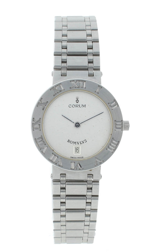Corum Romlvs 26mm Quartz Stainless Steel White Dial Ladies Watch