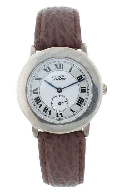 Must de Cartier Vermeil 32mm Quartz Small Seconds Vintage Ladies Watch 1815-1