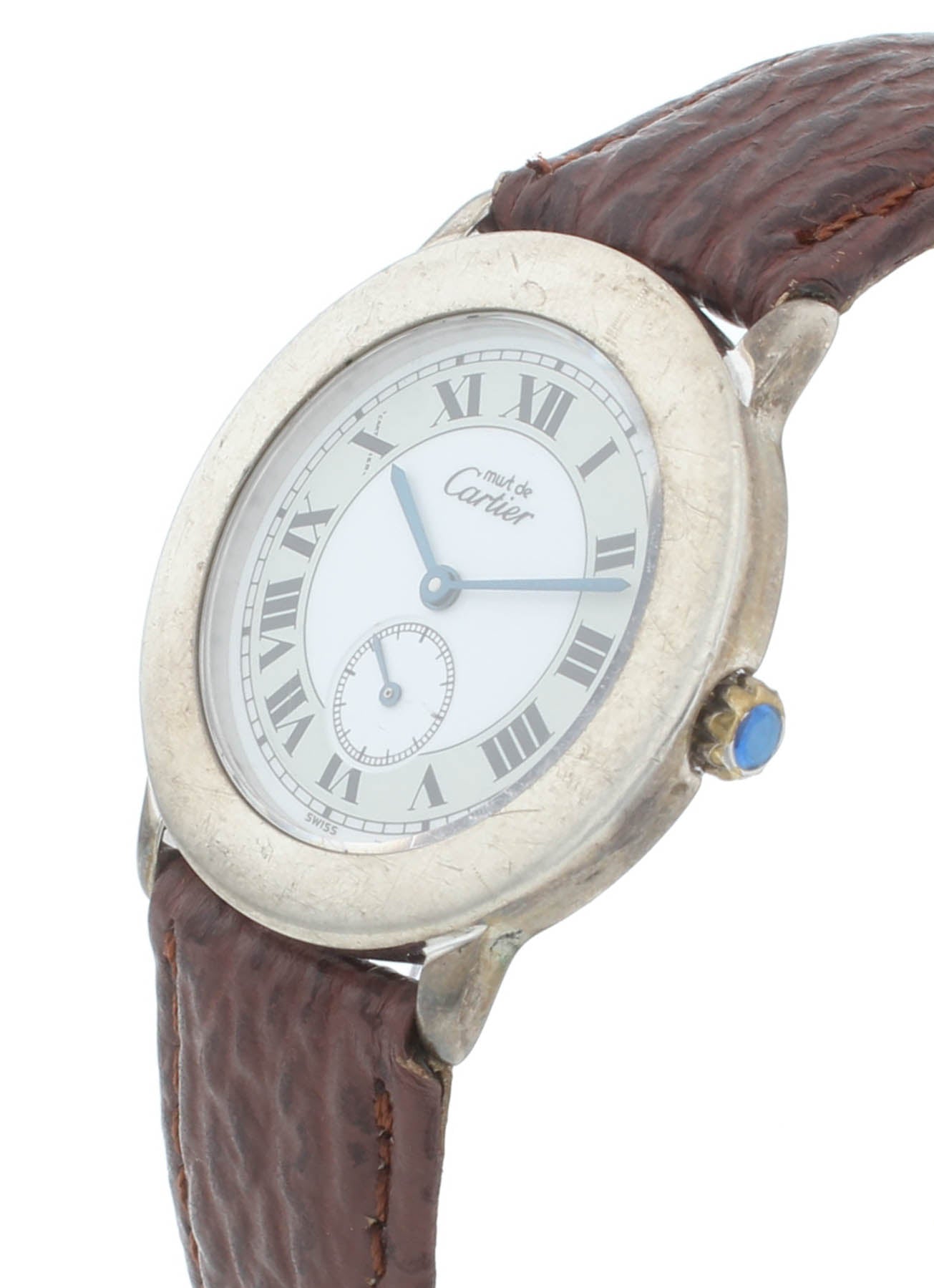Must de Cartier Vermeil 32mm Quartz Small Seconds Vintage Ladies Watch 1815-1