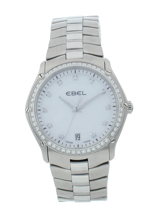 Ebel Sport Classic 32mm Quartz White Diamond Dial & Bezel Ladies Watch 1215987