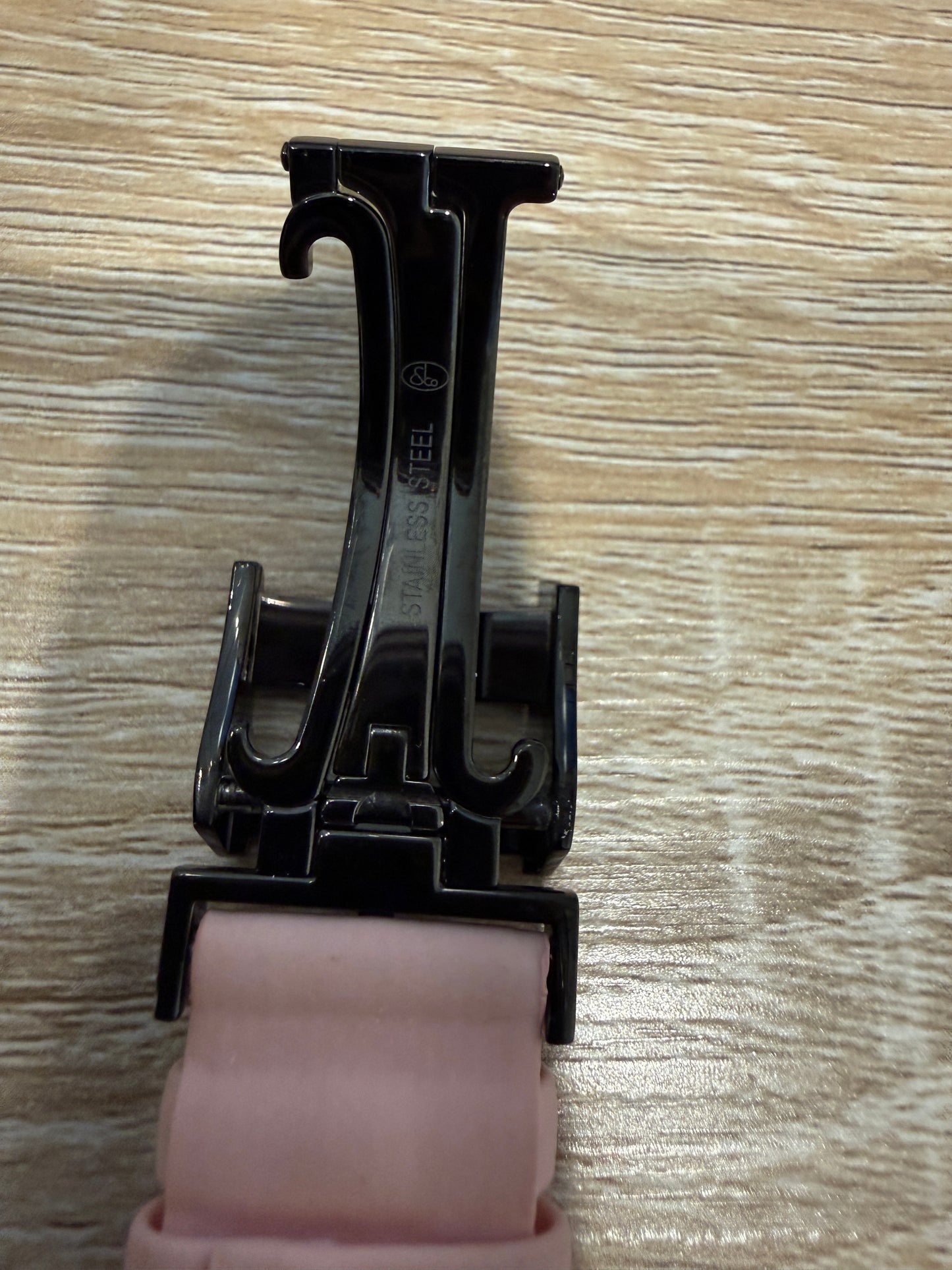 Pre-Owned Original Jacob & Co. Polyurethane 20mm Pink Strap With Steel Buckle
