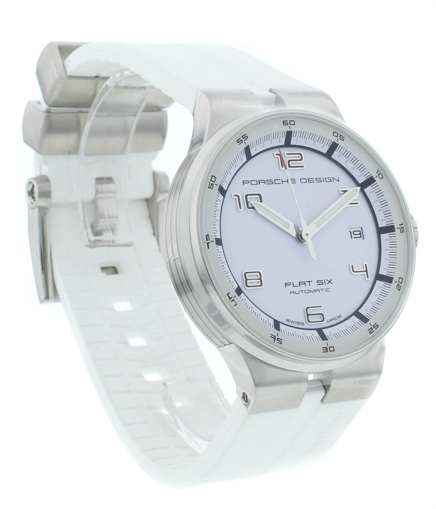 Porsche Design Flat Six 40mm White Dial Automatic Men’s Watch P.635141641256