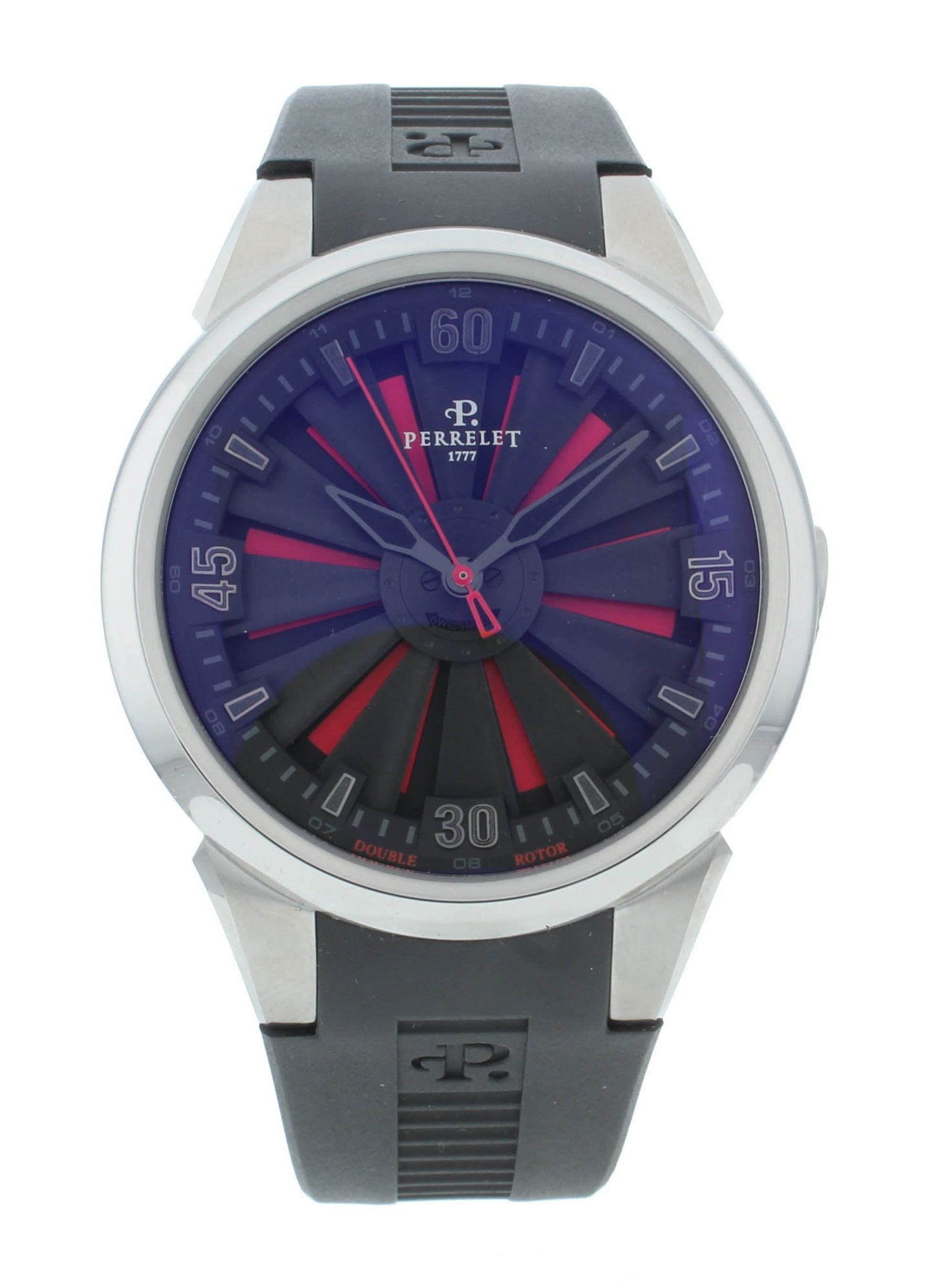 Perrelet Turbine Stainless Steel Black Dial 44mm Automatic Men’s Watch A1064/2